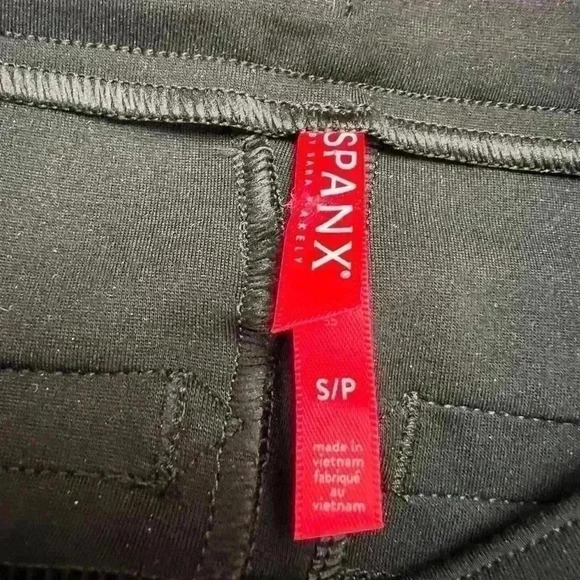 SPANX The Perfect Pant Ankle Sequin Tuxedo Skinny Classic Black Size Small - Picture 11 of 11